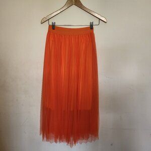 Kate Hewko orange Tulle skirt, women's medium